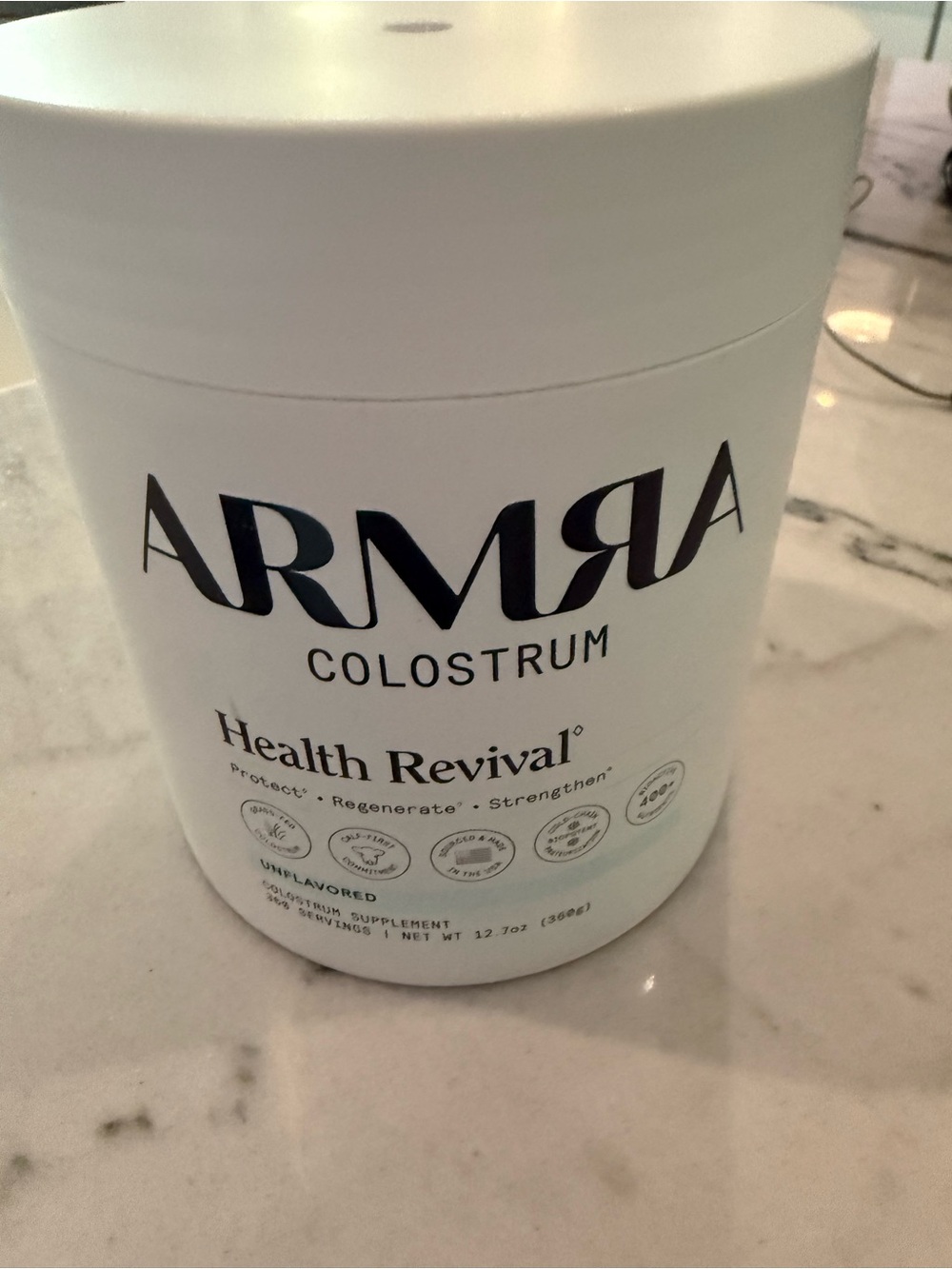 12.7 ounce Armra Colostrum Health Revival powder